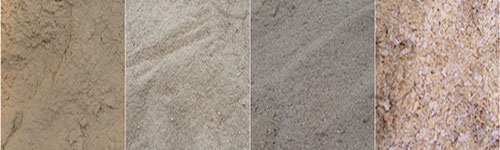 Powder of various raw materials processed by hammer mills