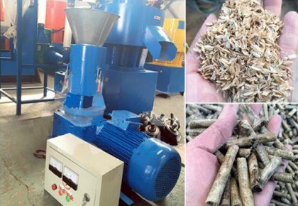 German client ordered rice husk pellet machine and wood crusher