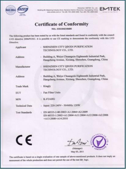 certificate of conformity