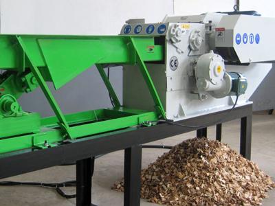 Wood chipper processing